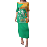 Ivory Coast Independence Day Family Matching Puletasi and Hawaiian Shirt Cote d Ivoire Elephant - Wonder Print Shop
