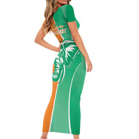 Ivory Coast Independence Day Family Matching Short Sleeve Bodycon Dress and Hawaiian Shirt Cote d Ivoire Elephant - Wonder Print Shop