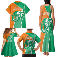 Ivory Coast Independence Day Family Matching Tank Maxi Dress and Hawaiian Shirt Cote d Ivoire Elephant - Wonder Print Shop