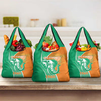 Ivory Coast Independence Day Grocery Bag Cote d Ivoire Elephant