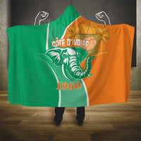 Ivory Coast Independence Day Hooded Blanket Cote d Ivoire Elephant