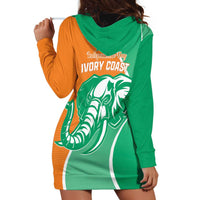 Ivory Coast Independence Day Hoodie Dress Cote d Ivoire Elephant - Wonder Print Shop