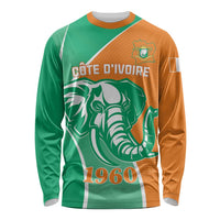 Ivory Coast Independence Day Long Sleeve Shirt Cote d Ivoire Elephant - Wonder Print Shop
