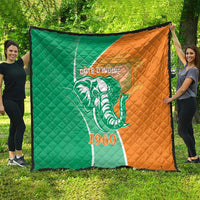 Ivory Coast Independence Day Quilt Cote d Ivoire Elephant - Wonder Print Shop