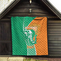 Ivory Coast Independence Day Quilt Cote d Ivoire Elephant - Wonder Print Shop
