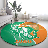 Ivory Coast Independence Day Round Carpet Cote d Ivoire Elephant