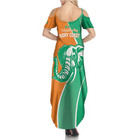 Ivory Coast Independence Day Summer Maxi Dress Cote d Ivoire Elephant - Wonder Print Shop