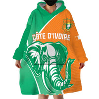 Ivory Coast Independence Day Wearable Blanket Hoodie Cote d Ivoire Elephant - Wonder Print Shop
