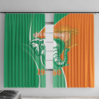 Ivory Coast Independence Day Window Curtain Cote d Ivoire Elephant - Wonder Print Shop