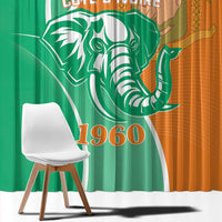 Ivory Coast Independence Day Window Curtain Cote d Ivoire Elephant - Wonder Print Shop