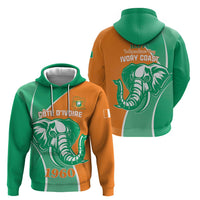 Ivory Coast Independence Day Zip Hoodie Cote d Ivoire Elephant - Wonder Print Shop