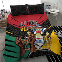 Guyana Emancipation Day Bedding Set Jaguar Skin Pattern - Wonder Print Shop