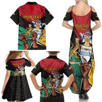 Personalized Guyana Emancipation Day Family Matching Summer Maxi Dress and Hawaiian Shirt Jaguar Skin Pattern - Wonder Print Shop