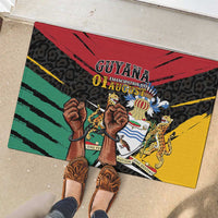 Guyana Emancipation Day Rubber Doormat Jaguar Skin Pattern - Wonder Print Shop
