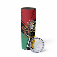 Personalized Guyana Emancipation Day Skinny Tumbler Jaguar Skin Pattern - Wonder Print Shop