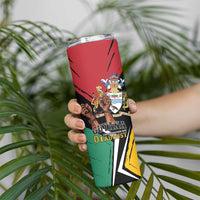 Personalized Guyana Emancipation Day Skinny Tumbler Jaguar Skin Pattern - Wonder Print Shop