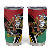 Personalized Guyana Emancipation Day Tumbler Cup Jaguar Skin Pattern - Wonder Print Shop