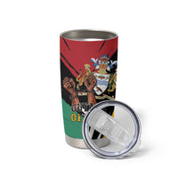 Personalized Guyana Emancipation Day Tumbler Cup Jaguar Skin Pattern - Wonder Print Shop