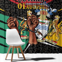 Guyana Emancipation Day Window Curtain Jaguar Skin Pattern - Wonder Print Shop