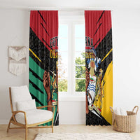 Guyana Emancipation Day Window Curtain Jaguar Skin Pattern - Wonder Print Shop