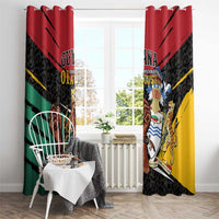 Guyana Emancipation Day Window Curtain Jaguar Skin Pattern - Wonder Print Shop