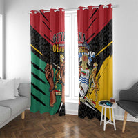 Guyana Emancipation Day Window Curtain Jaguar Skin Pattern - Wonder Print Shop