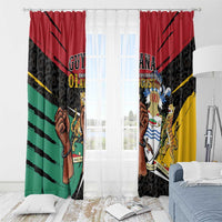 Guyana Emancipation Day Window Curtain Jaguar Skin Pattern - Wonder Print Shop