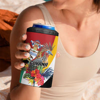 Personalized Guyana Canje Pheasant 4 in 1 Can Cooler Tumbler Tropical Flowers - Wonder Print Shop