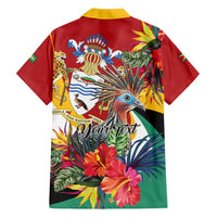 Personalized Guyana Canje Pheasant Family Matching Puletasi and Hawaiian Shirt Tropical Flowers - Wonder Print Shop