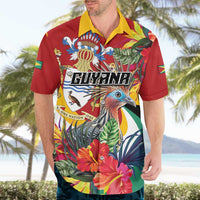 Personalized Guyana Canje Pheasant Hawaiian Shirt Tropical Flowers - Wonder Print Shop