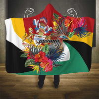 Guyana Canje Pheasant Hooded Blanket Tropical Flowers - Wonder Print Shop