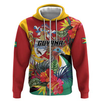 Personalized Guyana Canje Pheasant Hoodie Tropical Flowers - Wonder Print Shop