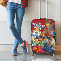 Guyana Canje Pheasant Luggage Cover Tropical Flowers - Wonder Print Shop