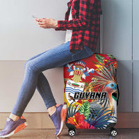 Guyana Canje Pheasant Luggage Cover Tropical Flowers - Wonder Print Shop