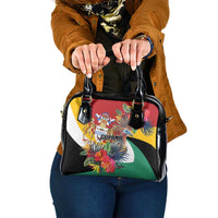 Guyana Canje Pheasant Shoulder Handbag Tropical Flowers - Wonder Print Shop