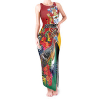 Personalized Guyana Canje Pheasant Tank Maxi Dress Tropical Flowers - Wonder Print Shop
