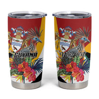 Personalized Guyana Canje Pheasant Tumbler Cup Tropical Flowers - Wonder Print Shop