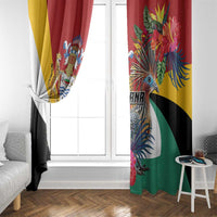 Guyana Canje Pheasant Window Curtain Tropical Flowers - Wonder Print Shop