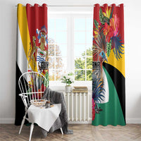 Guyana Canje Pheasant Window Curtain Tropical Flowers - Wonder Print Shop