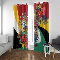Guyana Canje Pheasant Window Curtain Tropical Flowers - Wonder Print Shop