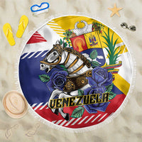Venezuela White Horse Beach Blanket Veneziola Flag Colors - Wonder Print Shop