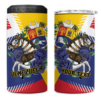 Personalized Venezuela White Horse 4 in 1 Can Cooler Tumbler Veneziola Flag Colors - Wonder Print Shop