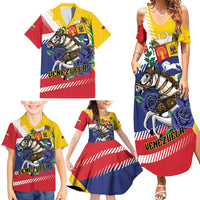 Personalized Venezuela White Horse Family Matching Summer Maxi Dress and Hawaiian Shirt Veneziola Flag Colors - Wonder Print Shop