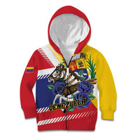 Personalized Venezuela White Horse Kid Hoodie Veneziola Flag Colors - Wonder Print Shop