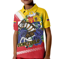 Personalized Venezuela White Horse Kid Polo Shirt Veneziola Flag Colors - Wonder Print Shop