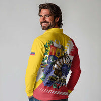 Personalized Venezuela White Horse Long Sleeve Polo Shirt Veneziola Flag Colors - Wonder Print Shop