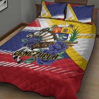Venezuela White Horse Quilt Bed Set Veneziola Flag Colors - Wonder Print Shop