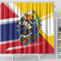 Venezuela White Horse Shower Curtain Veneziola Flag Colors - Wonder Print Shop