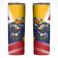 Personalized Venezuela White Horse Skinny Tumbler Veneziola Flag Colors - Wonder Print Shop