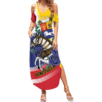 Personalized Venezuela White Horse Summer Maxi Dress Veneziola Flag Colors - Wonder Print Shop